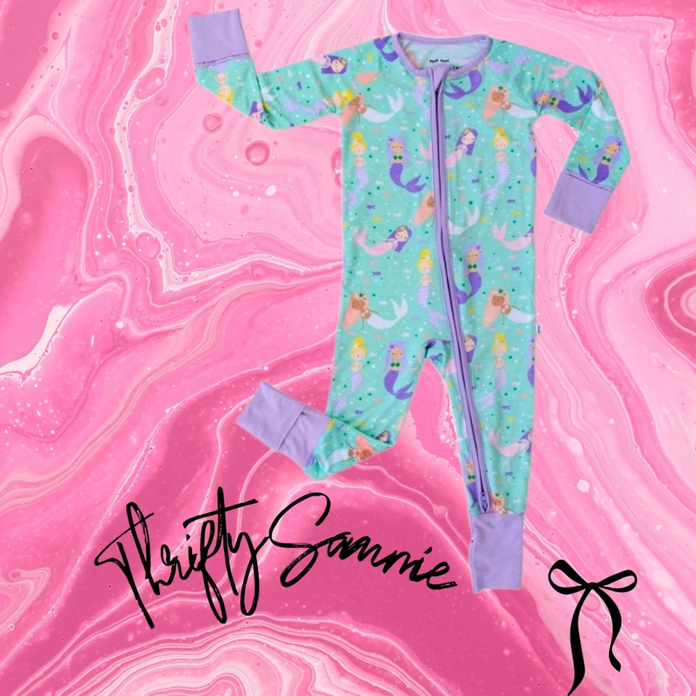 Little Sleepies Mermaid Magic Convertible Romper/Sleeper